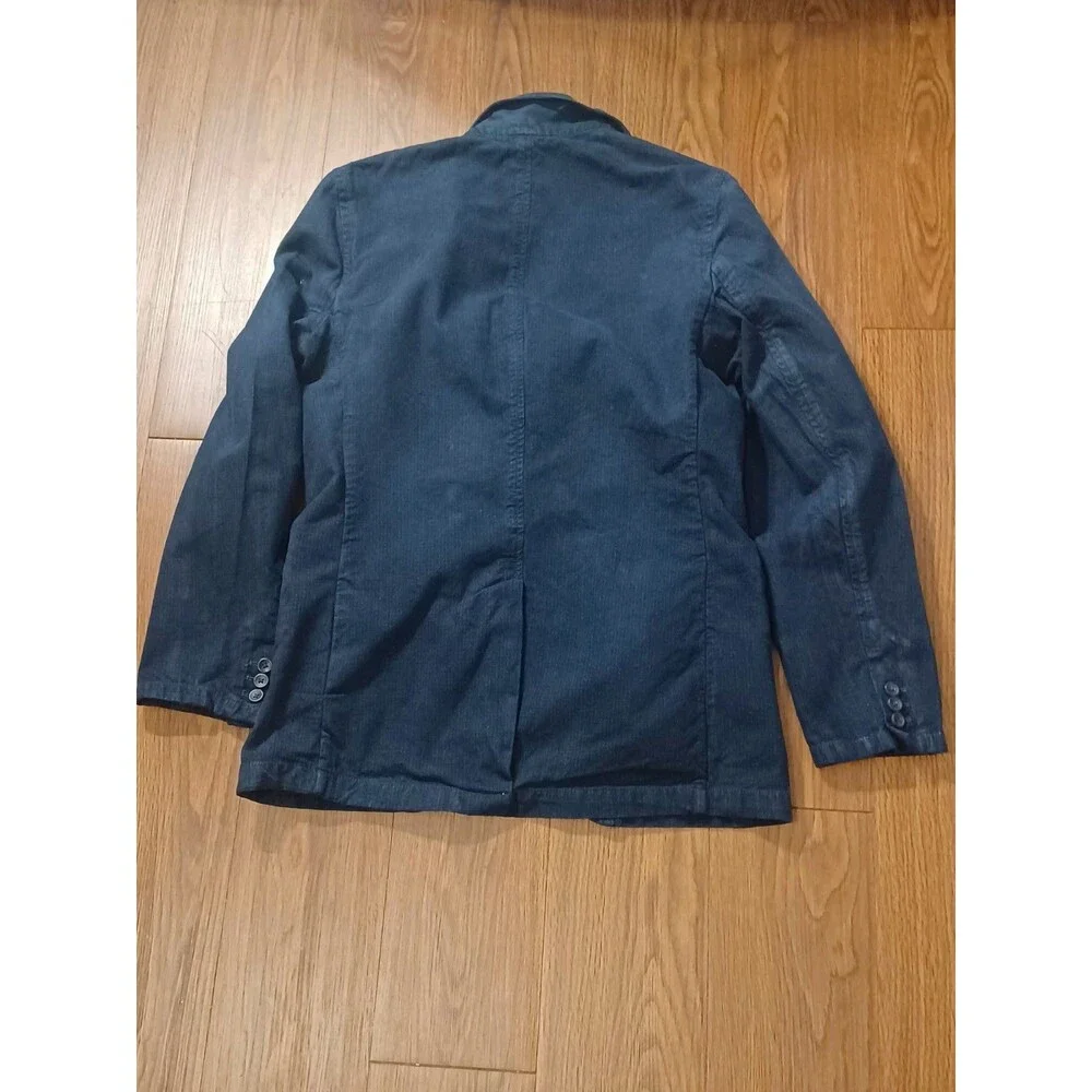 Gap Y2K Men's Navy Blue Denim 2 Button Blazer Jacket Size Medium
